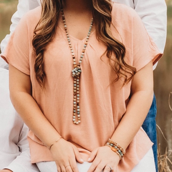 Pink Linen Top - Picture 2 of 5